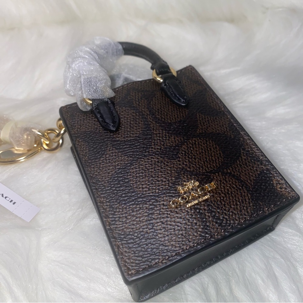 Coach North/South Mini Tote Bag Charm - Picture 2 of 10